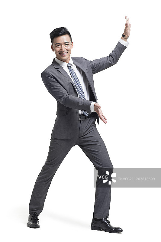 开心的年轻商务男子图片素材