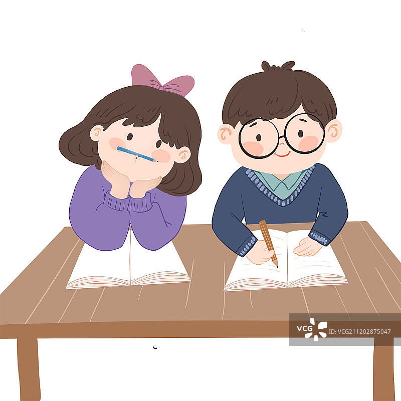 学习同桌图片素材