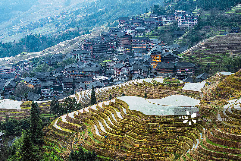 广西龙脊梯田胜境图片素材