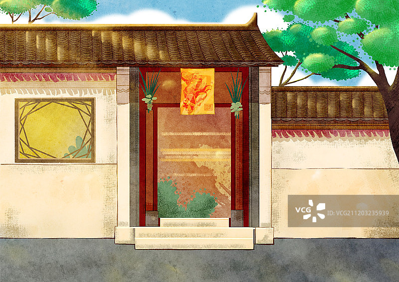 端午节胡同图片素材