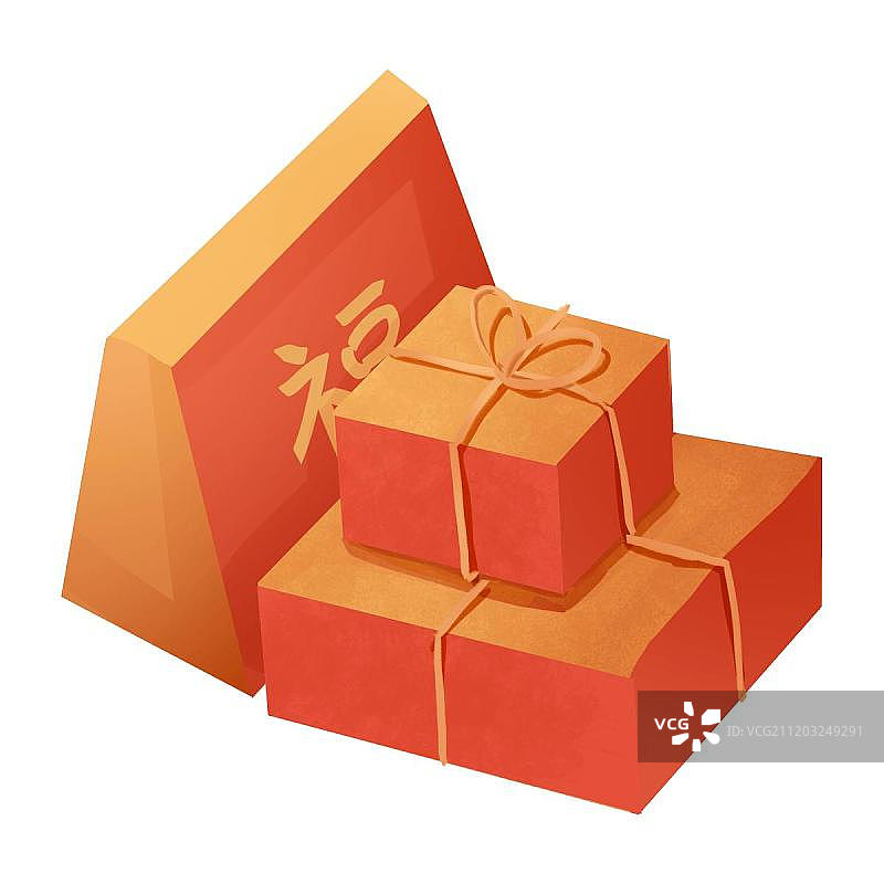 红色的新年礼物图片素材