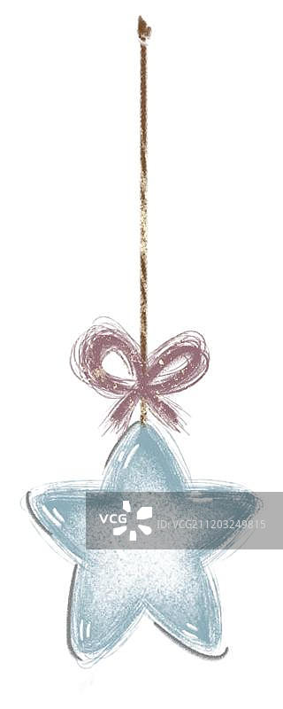 玻璃材质的星星挂饰图片素材