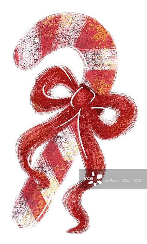 装饰着蝴蝶结的拐杖糖图片素材