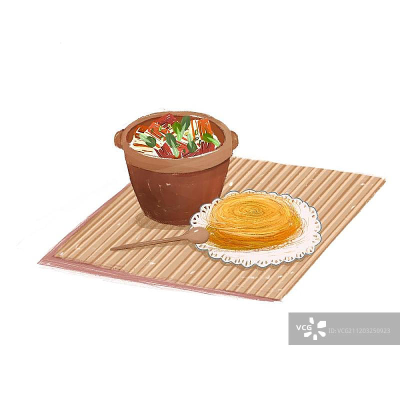 中国传统24节气雨水美食图片素材