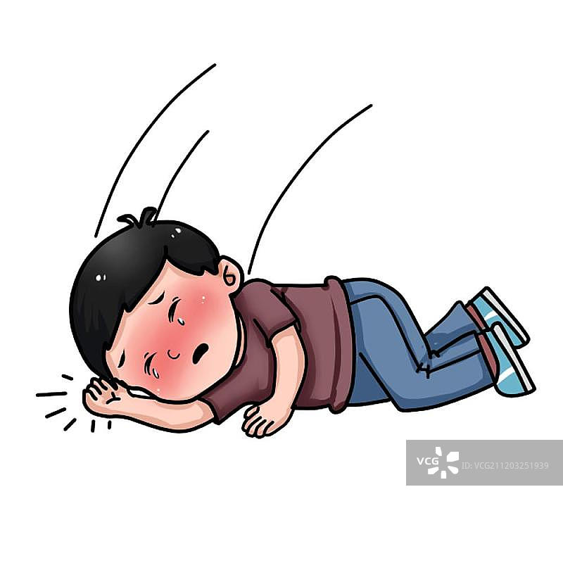 中暑晕倒图片素材
