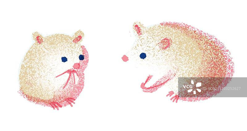 小动物田鼠装饰插画元素图片素材
