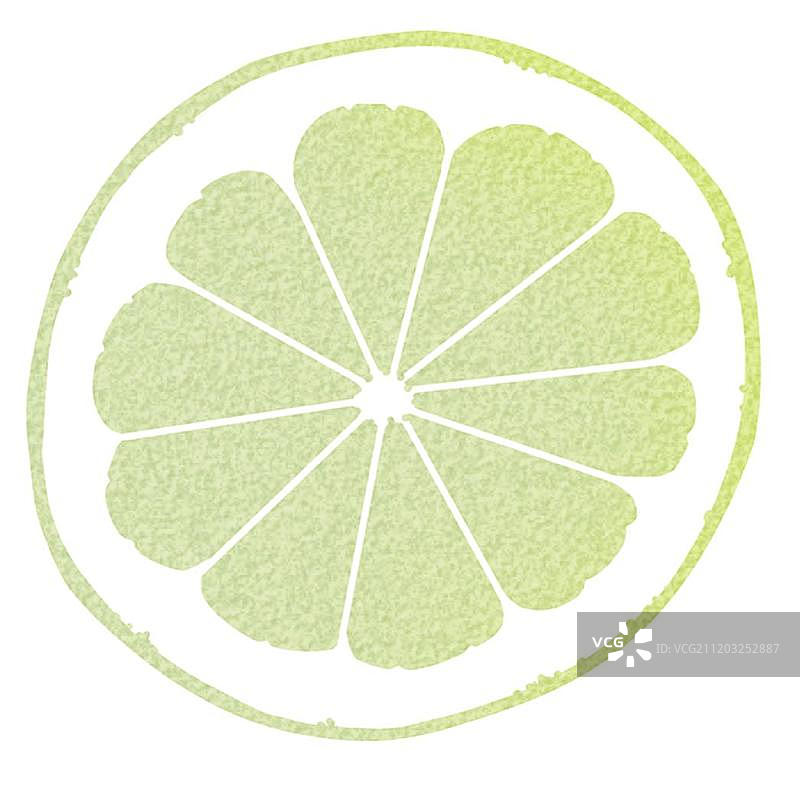 青色的柠檬片图片素材
