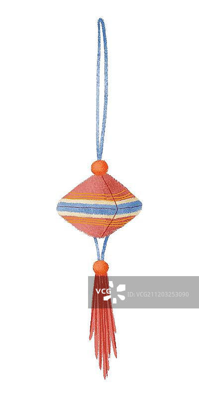 悬挂彩色穗子香包图片素材