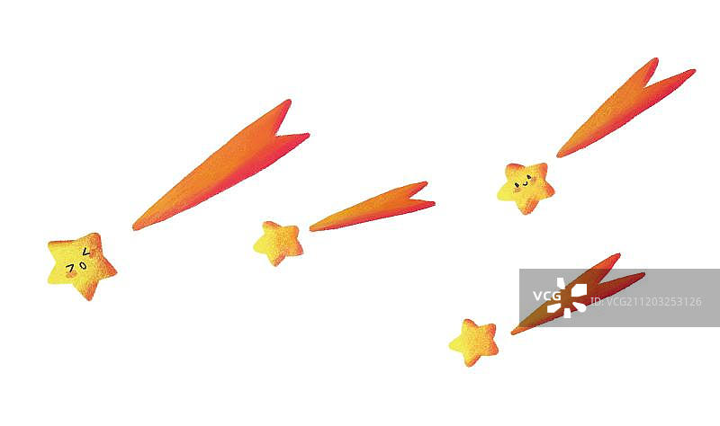 卡通拟人流星图片素材