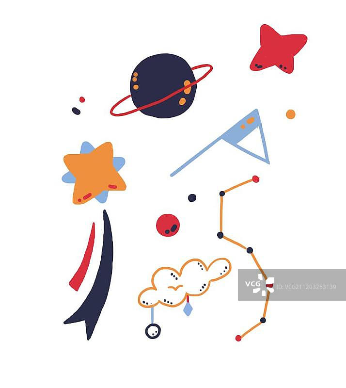 儿童星空可爱图案图片素材