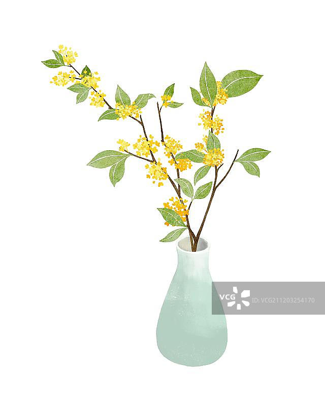 桂花与花瓶图片素材
