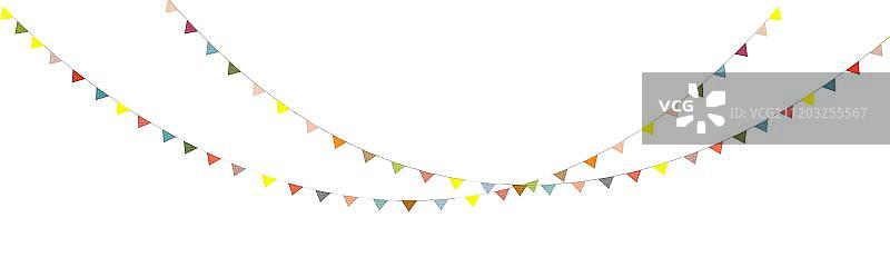 各种颜色的彩旗图片素材