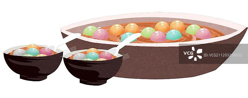 小清新元宵节煮汤圆图片素材