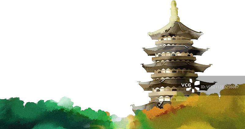 中国风建筑宝塔图片素材