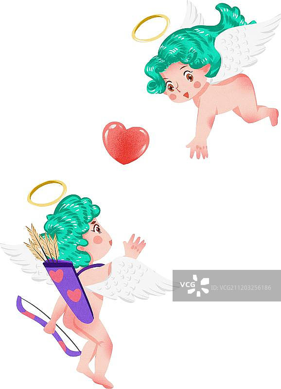 小清新风格爱神丘比特图片素材