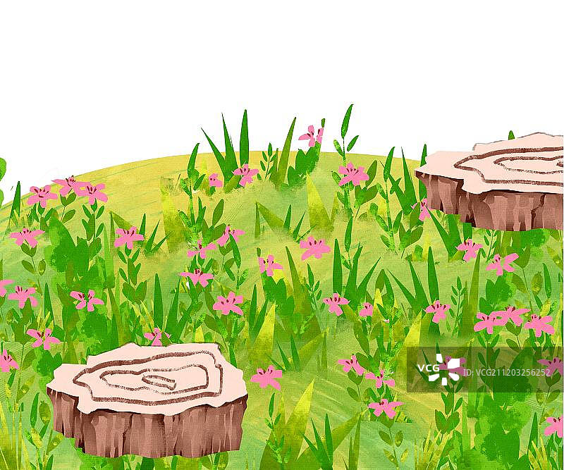 小清新风格草地图片素材