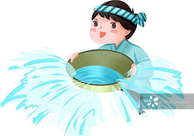 小清新风格泼水节图片素材