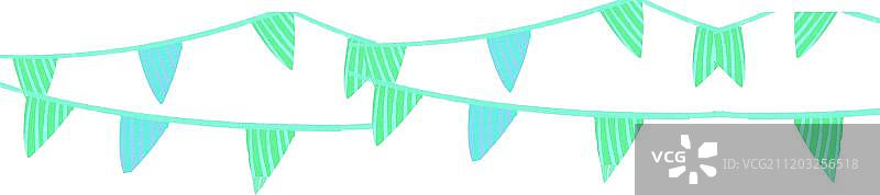 小清新风格彩旗图片素材