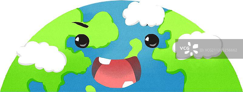 小清新风格可爱地球图片素材
