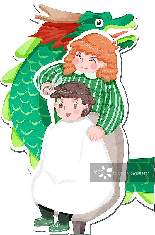 小清新风格剪头发图片素材