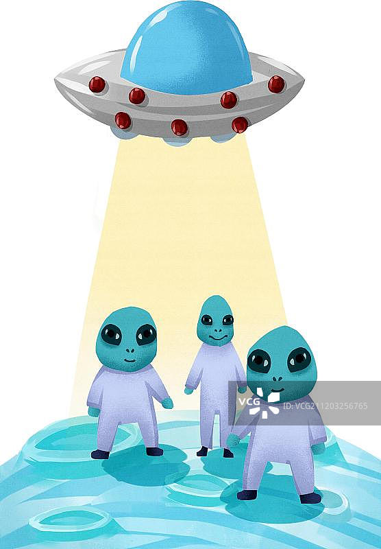 小清新风格外星人图片素材