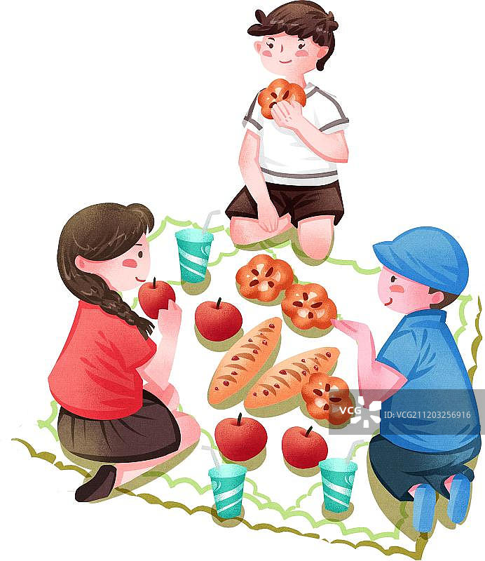 小清新风格朋友们聚餐图片素材