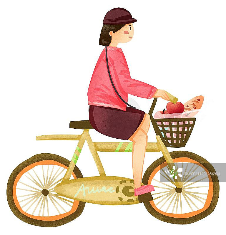 小清新风格女孩郊游图片素材