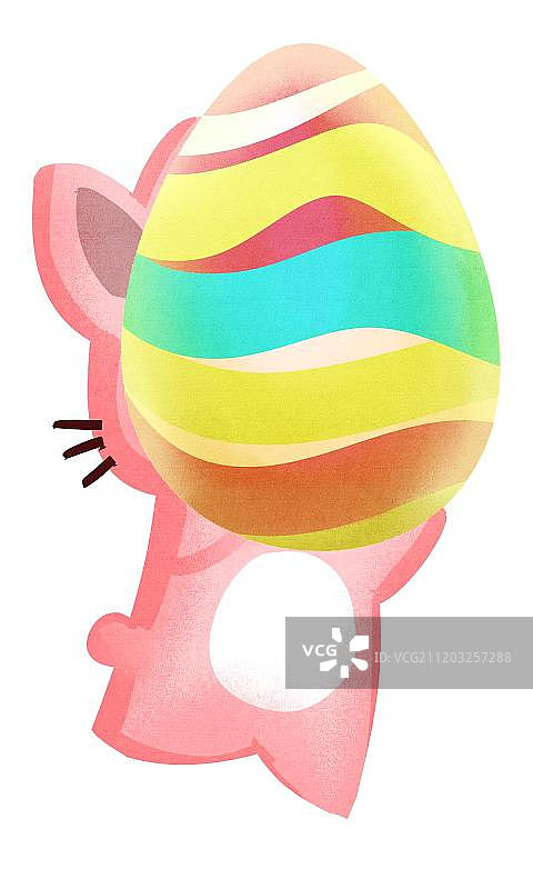 小清新风格兔子和彩蛋图片素材