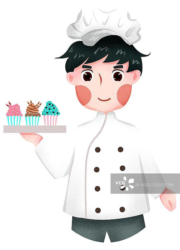 小清新风格厨师图片素材