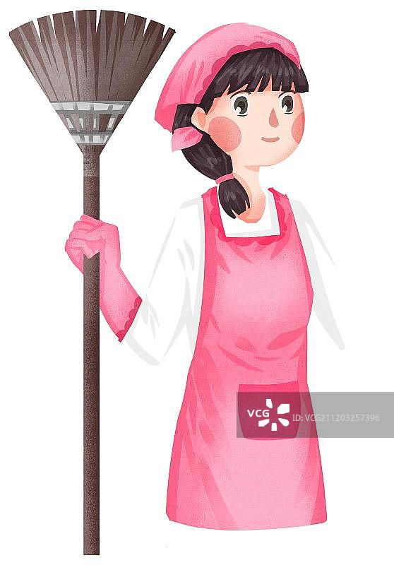 小清新风格做家务的女性图片素材