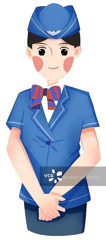 小清新风格空姐图片素材