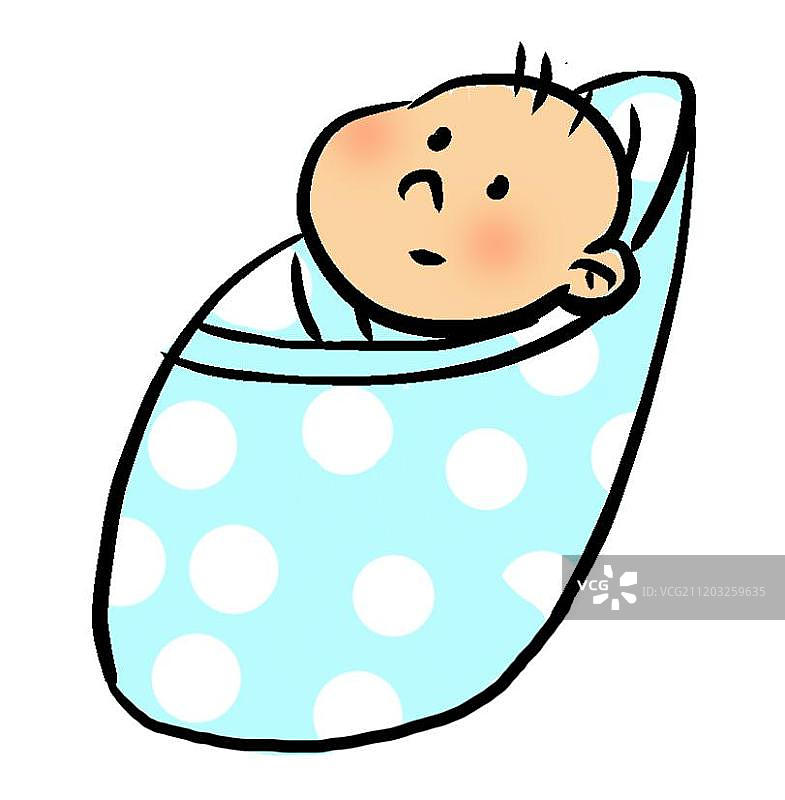 襁褓中的婴儿图片素材