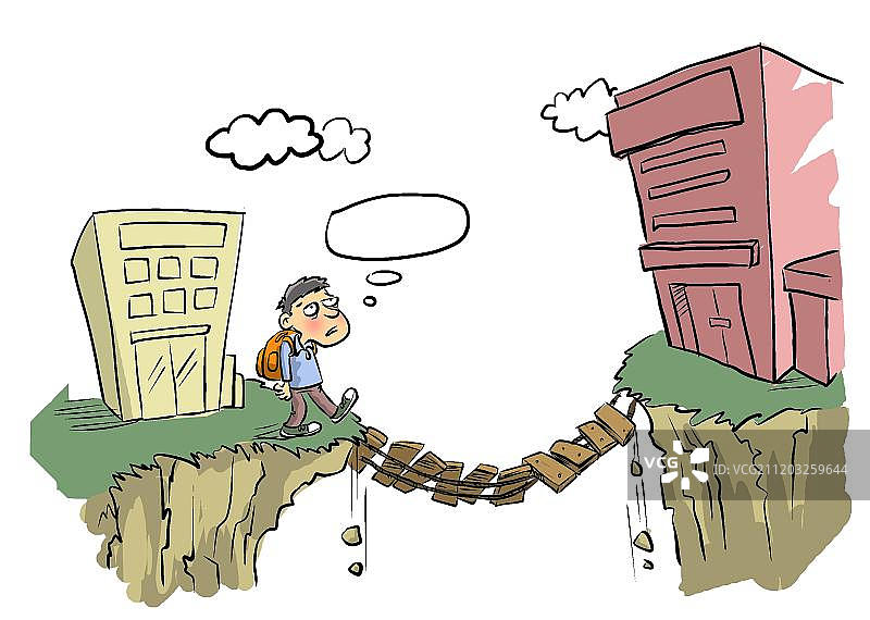 过危险独木桥恶男人图片素材