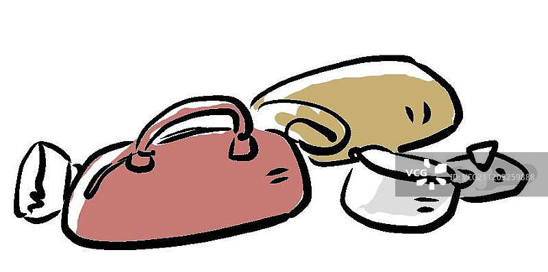 一堆行李图片素材