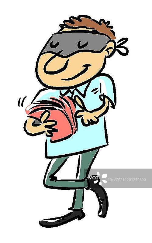 在数钱的骗子图片素材