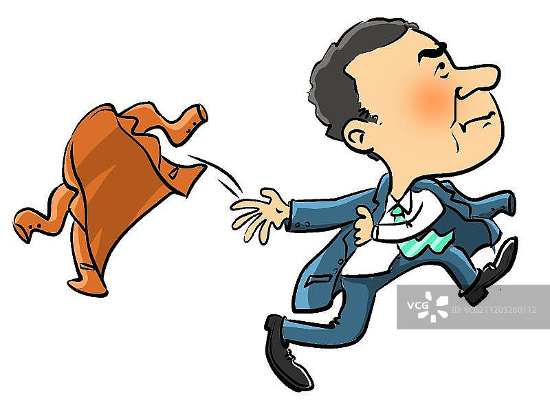 换衣服奔跑的男人图片素材