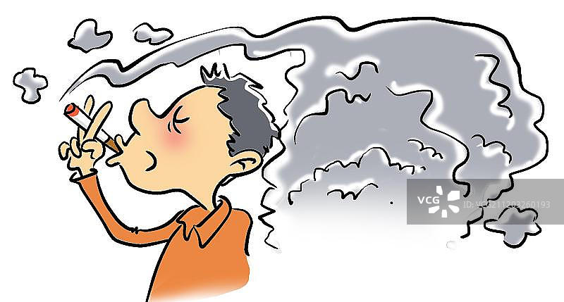 吸烟的男子图片素材