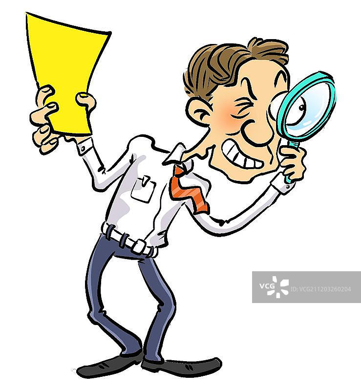 放大镜的男人图片素材