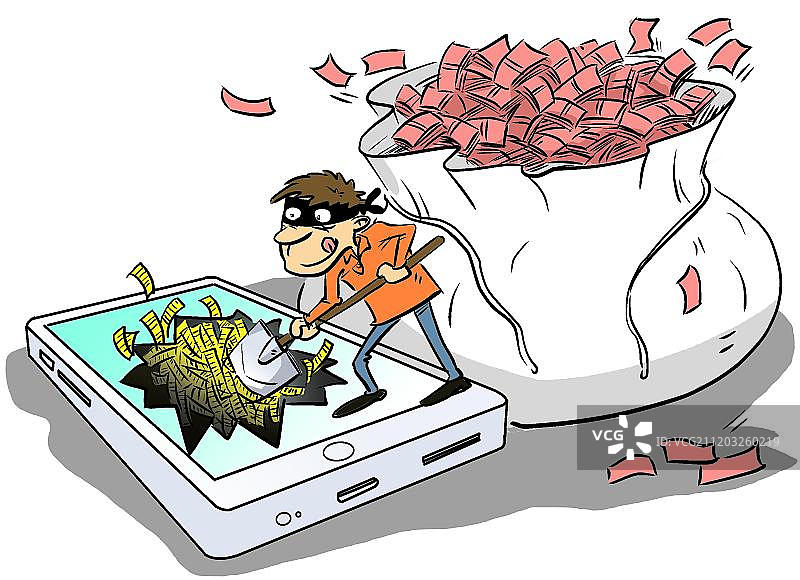 盗窃手机资料图片素材