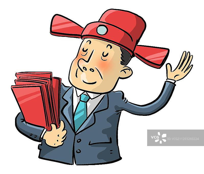 抱着红本本的官员图片素材