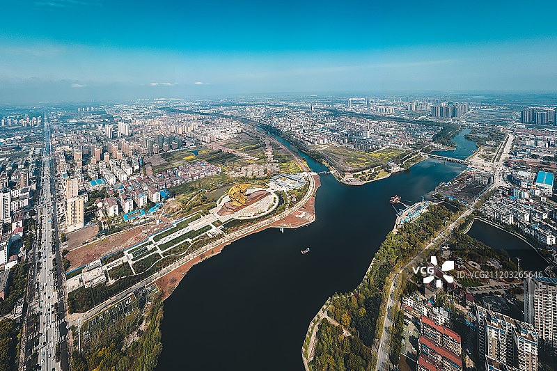 荆州古城全景图片素材