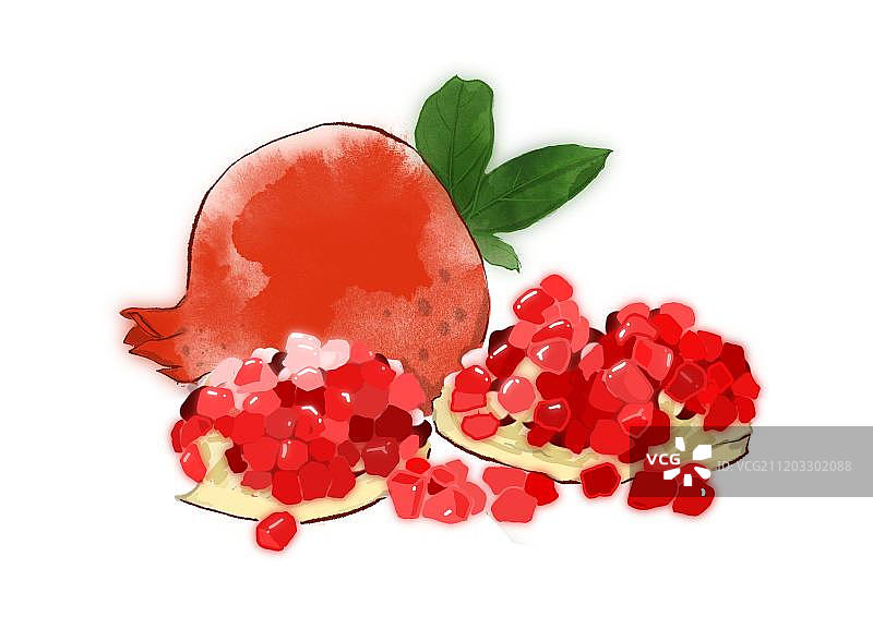 新鲜多汁的石榴图片素材