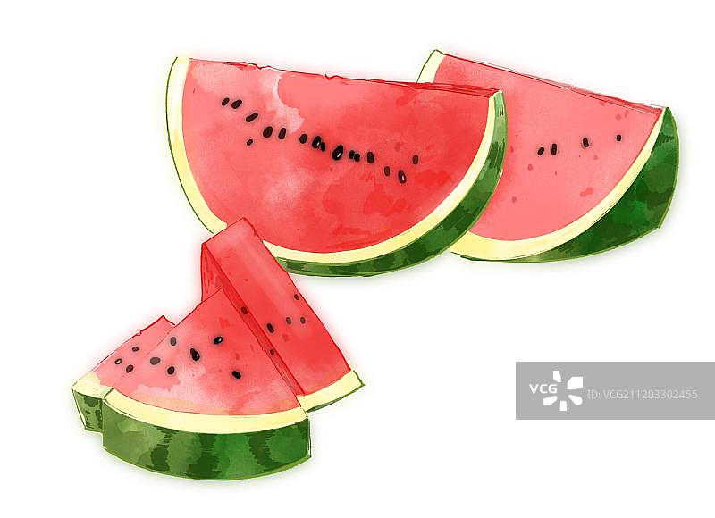香甜可口西瓜图片素材