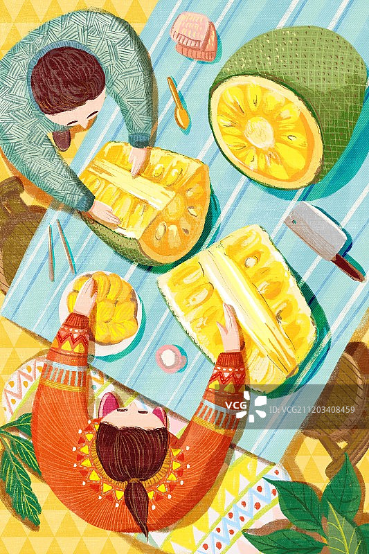 剥个菠萝蜜图片素材