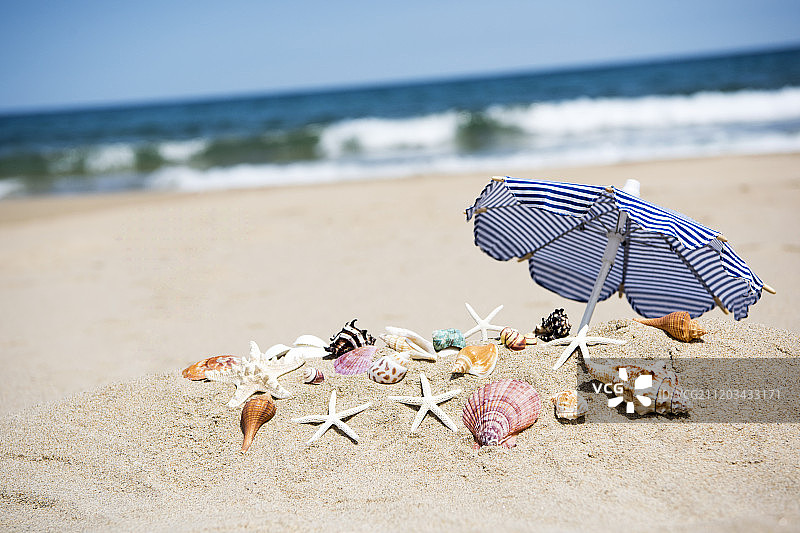 沙滩暑假图片素材