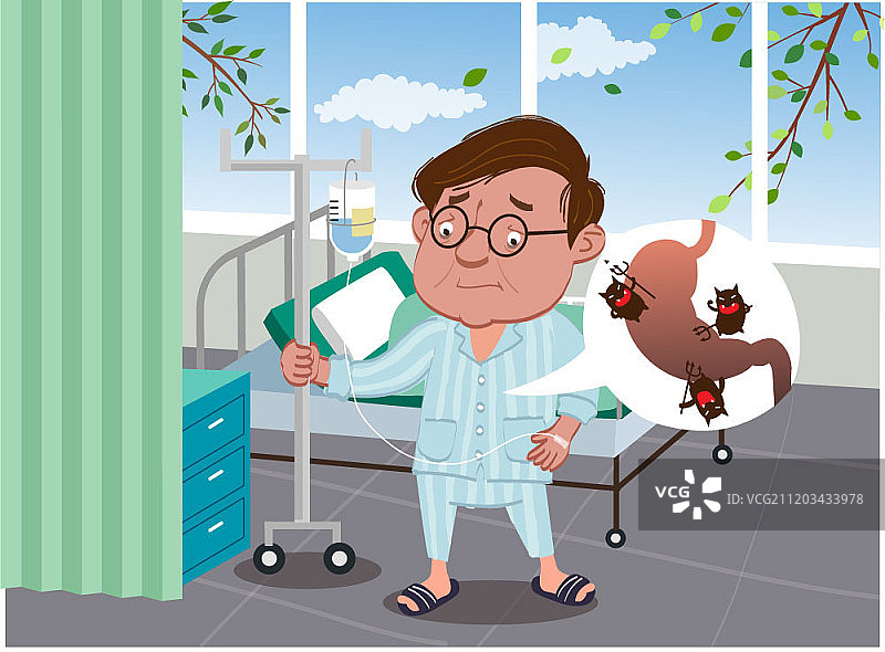 有健康问题困扰的中年男人图片素材