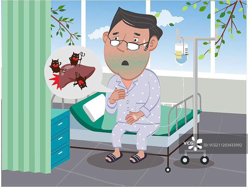 有健康问题困扰的中年男人图片素材