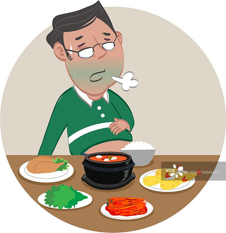 有健康问题困扰的中年男人图片素材