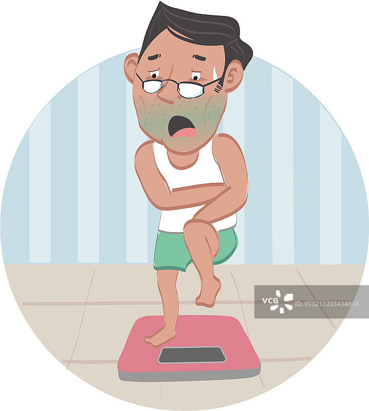 有健康问题困扰的中年男人图片素材