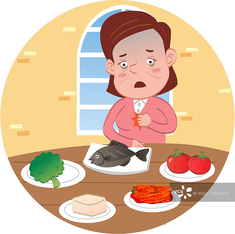 有健康问题中年妇女图片素材